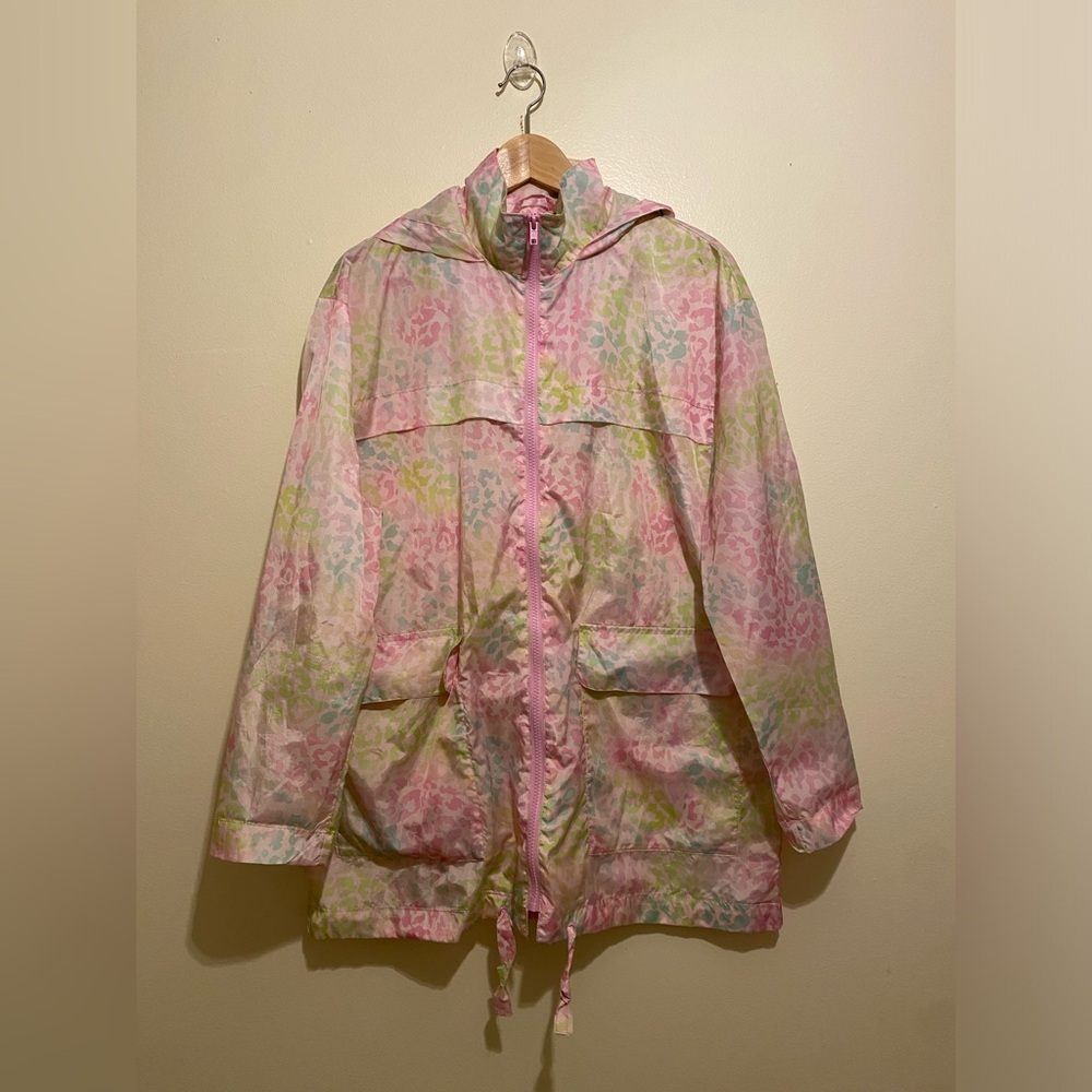ASOS Pink and Green Animal Print Utility Jacket. Size 4 - Picture 3 of 9